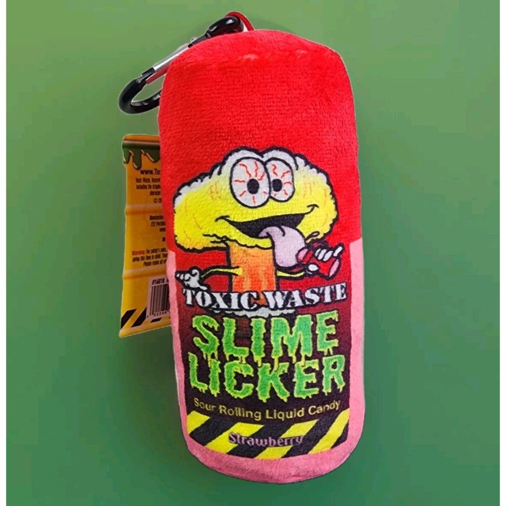 NEW Toxic Waste Slime Licker Strawberry Candy 6” Plush Beanie Keychain